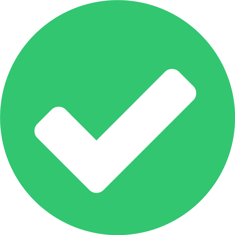 ✓